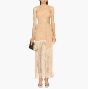 MICHAEL COSTELLO × REVOLVE Tania Gown in Sand Neutral